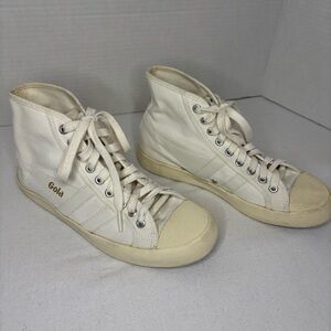 Gola Vegan Coaster High Top‎ Off White Women's Retro Sneaker. Size 7 Streetwear.